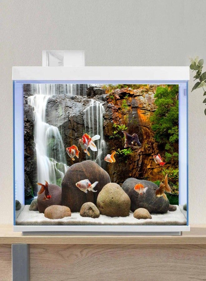 AWERT 24x12 inches Waterfall Terrarium Background Tropical Aquarium Background Mountain Lake Reptile Habitat Background Durable Polyester Background - Image 4